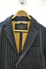 2014 A/W JAMA RICO QUILTING STRIPE KNIT JACKET NAVY