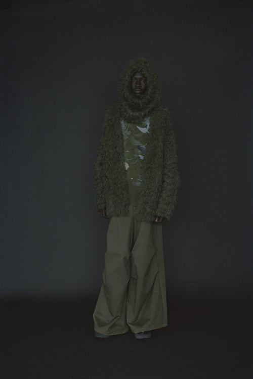 2024 A/W LAD MUSICIAN LOOP YARN SHAGGY KNIT BALACLAVA