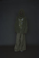 2024 A/W LAD MUSICIAN LOOP YARN SHAGGY KNIT BALACLAVA