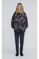 2020 A/W LAD MUSICIAN INKJET FLOWER SKULL CREW NECK BIG PULLOVER