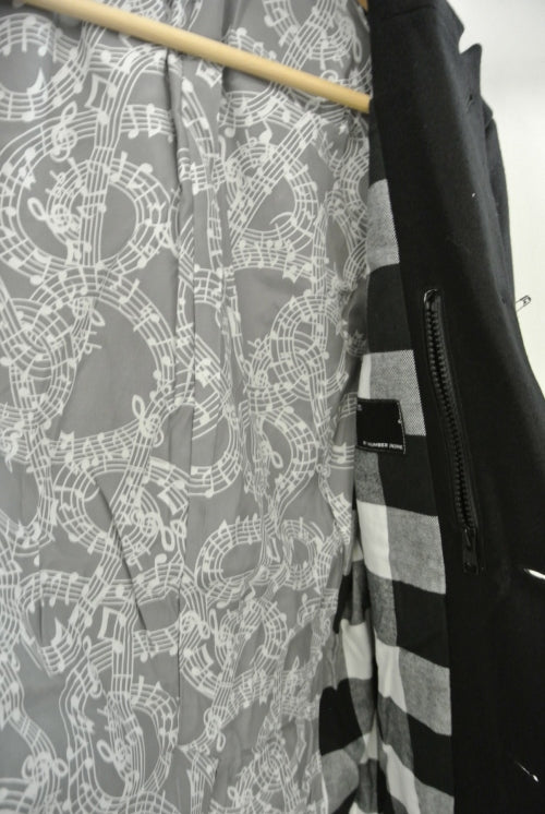 2014 A/W n(n) BY NUMBER (N)INE Peaked Jacket BLACK