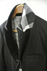 2014 A/W n(n) BY NUMBER (N)INE Peaked Jacket BLACK
