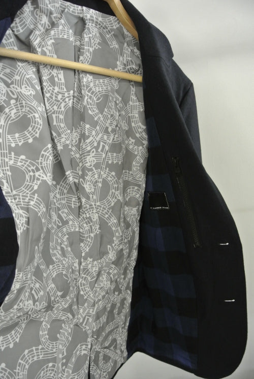 2014 A/W n(n) BY NUMBER (N)INE Peaked Jacket NAVY