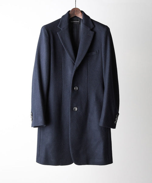 2018 A/W LOUNGE LIZARD SUPER100's DOUBLE CLOTH MELTON CHESTERFIELD COAT
