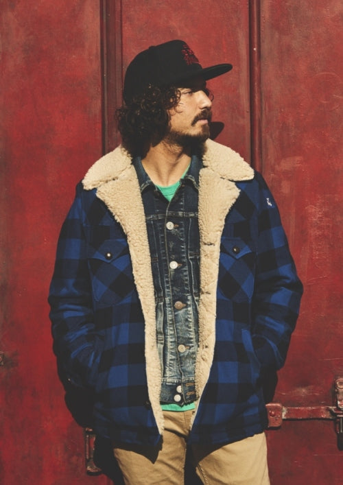2019 A/W TMT COTTON-WOOL BUFFALO CHECK BOA RANCH COAT(TJKF1909)