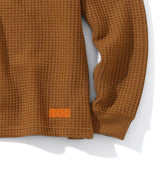 2020 A/W NUMBER (N)INE LOGO EMBROIDERED MOCK NECK WAFFLE SWEATER