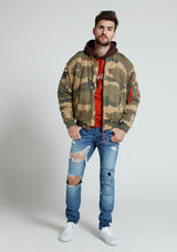 2016 A/W MARBLES WASHED BOMBER WOOD LAND
