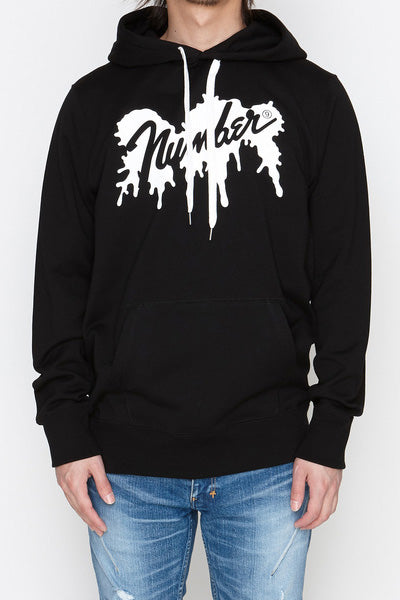 2018 A/W NUMBER (N)INE number9 PAINT_REGULAR HOODY SWEATSHIRT
