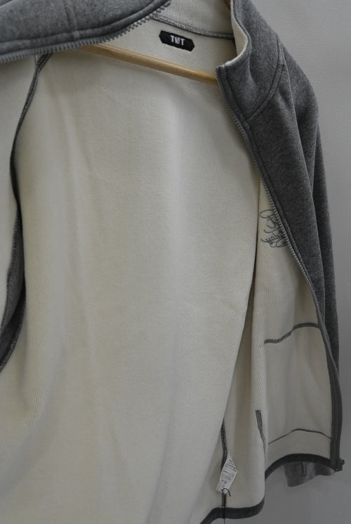 2016 A/W TMT INSIDE BOA ZIP UP PULLOVER TOP GRAY