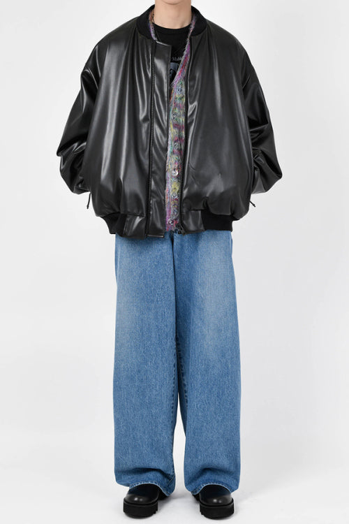 2025 A/W LAD MUSICIAN FAUX LAMBSKIN MA-1
