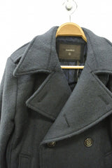 2014 A/W JAMA RICO DOUBLE CLOTH AIR MELTON P-COAT NAVY