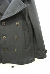 2014 A/W JAMA RICO DOUBLE CLOTH AIR MELTON P-COAT NAVY