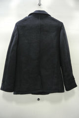 2014 A/W JAMA RICO DOUBLE CLOTH AIR MELTON P-COAT NAVY