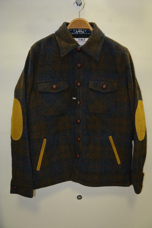 2015 A/W TMT C.P.O WOOLCHECK COAT NAVY