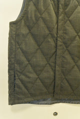 2015 A/W JAMA RICO CHECK QUILTIG VEST CHARCOAL