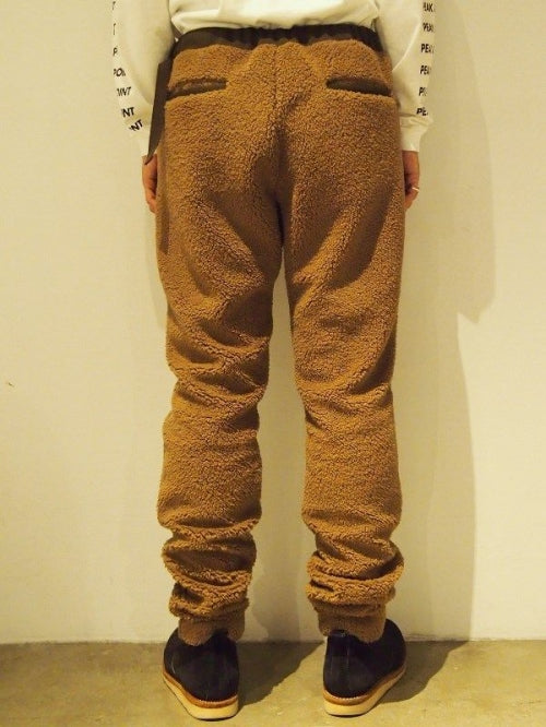 2018 A/W M fleece mountain easy pants brown