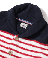 2018 A/W TMT SPOT商品 SHAGGY BOA STAR&STRIPE CARDIGAN TRICOLOR