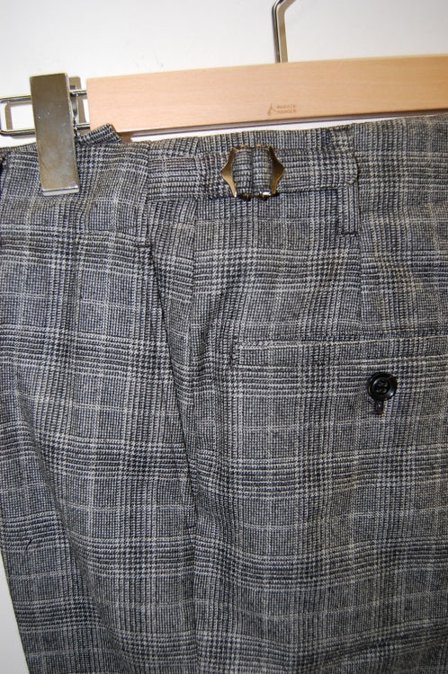 2013 A/W GalaabenD 2/60フラノストレッチチェック tapered PT BLACK×GRAY