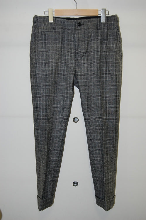 2013 A/W GalaabenD 2/60フラノストレッチチェック tapered PT BLACK×GRAY