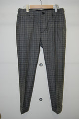 2013 A/W GalaabenD 2/60フラノストレッチチェック tapered PT BLACK×GRAY
