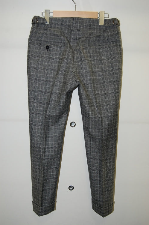 2013 A/W GalaabenD 2/60フラノストレッチチェック tapered PT BLACK×GRAY