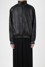 2026 S/S LAD MUSICIAN STRETCH FAUX LEATHER JERSEY TRACK JACKET