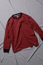 2023 S/S NUMBER (N)INE CLASSIC COTTON STRIPED POCKET OVER L/S T-SHIRT
