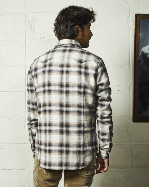 2020 A/W TMT HERRINGBONE OMBRE PLAID SHIRTS (TSHF2004)「Lotus