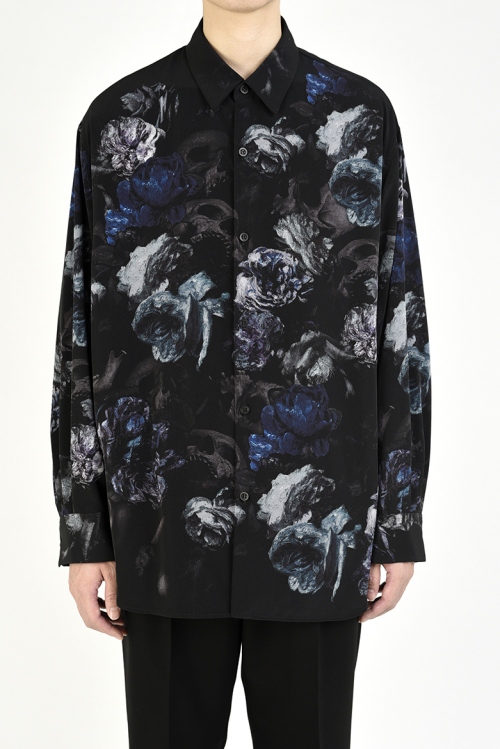 2020 A/W LAD MUSICIAN DECHINE INKJET FLOWER SKULL BIG