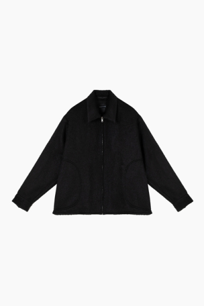 2025 A/W LAD MUSICIAN ALPAKA SHAGGY SHIRT BLOUSON