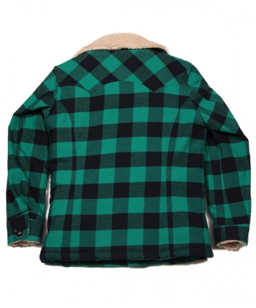 2019 A/W TMT COTTON-WOOL BUFFALO CHECK BOA RANCH COAT(TJKF1909